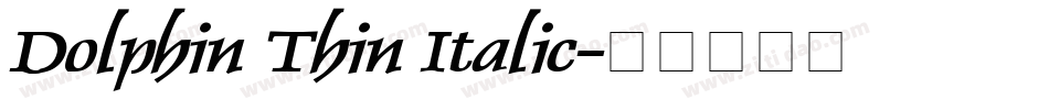 Dolphin Thin Italic字体转换
